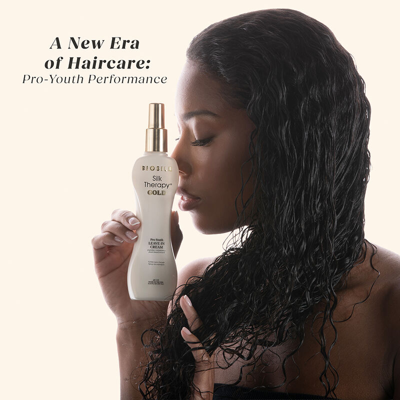 BioSilk Silk Therapy Gold Pro-Youth Leave-In Cream, , large image number null